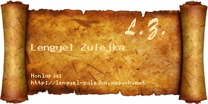 Lengyel Zulejka névjegykártya